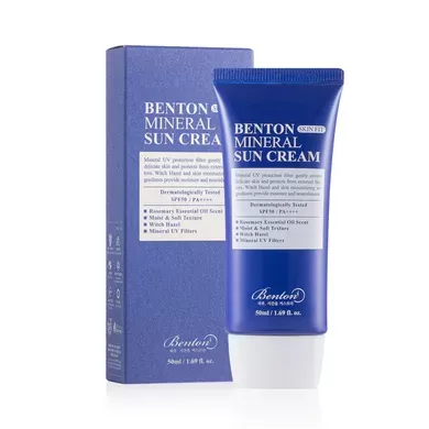  Солнцезащитный крем на физических фильтрах Benton Skin Fit Mineral Sun Cream 50 мл - фото2
