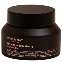 Интенсивный крем с идебеноном Mary&May Idebenone Blackberry Intensive Cream 70 g - фото