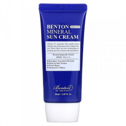  Солнцезащитный крем на физических фильтрах Benton Skin Fit Mineral Sun Cream 50 мл - фото